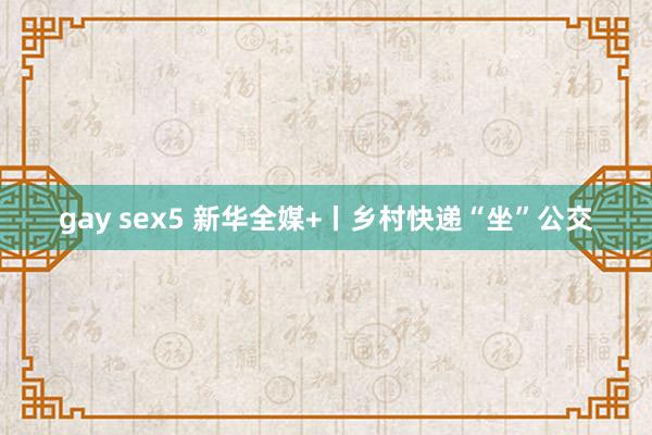 gay sex5 新华全媒+丨乡村快递“坐”公交